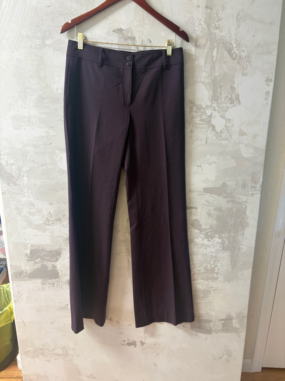 Adrienne Vittadini Dark purple brown tone Wide-Leg Pants